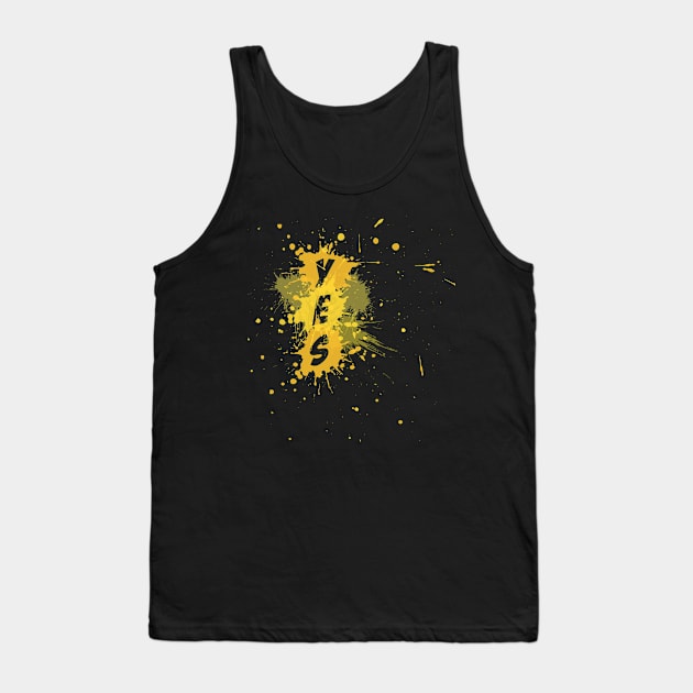 YES Splash | Yellow Version Tank Top by Kinitro